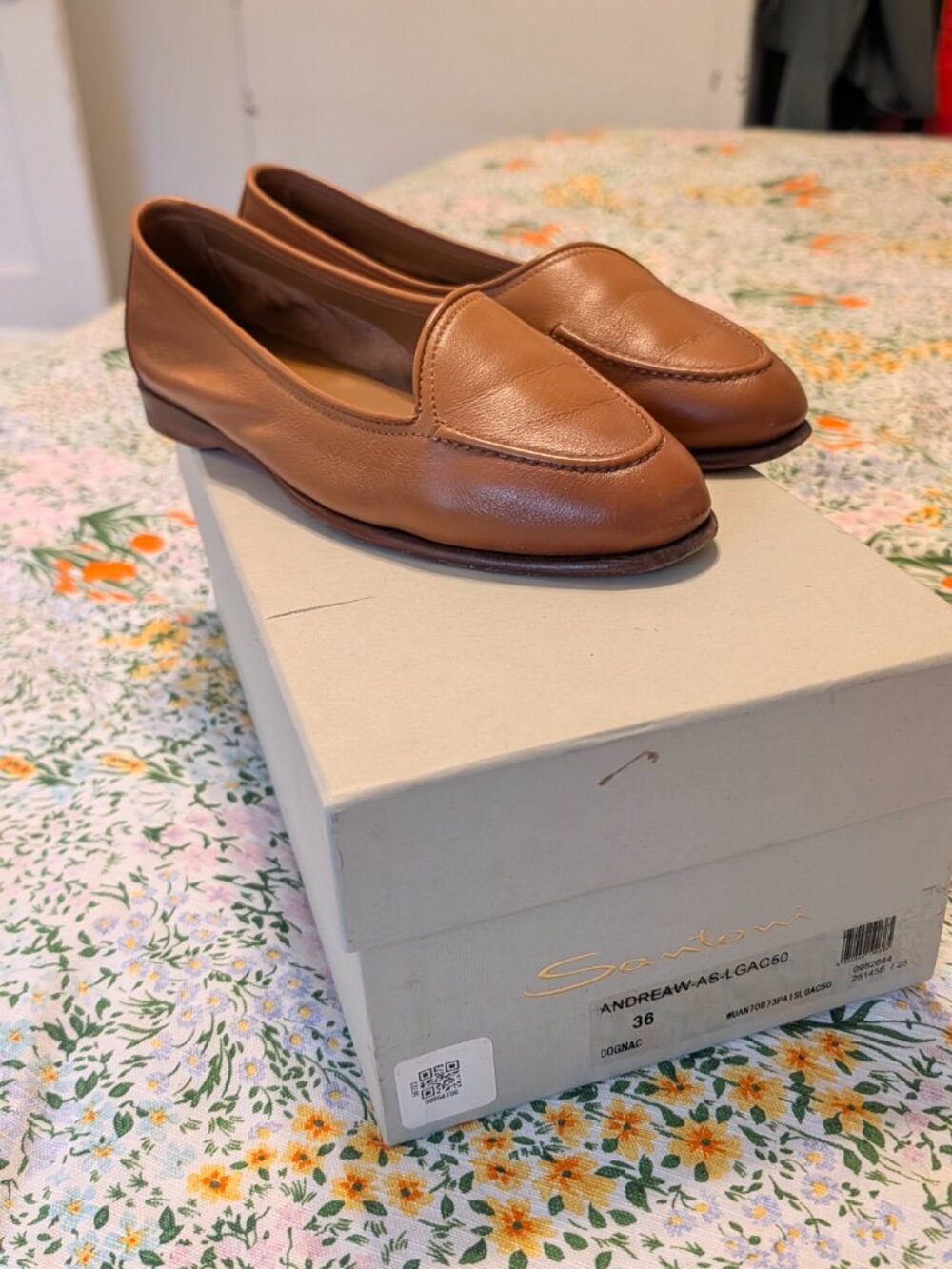 Santoni Andrea Calf Leather Lofers 36.5